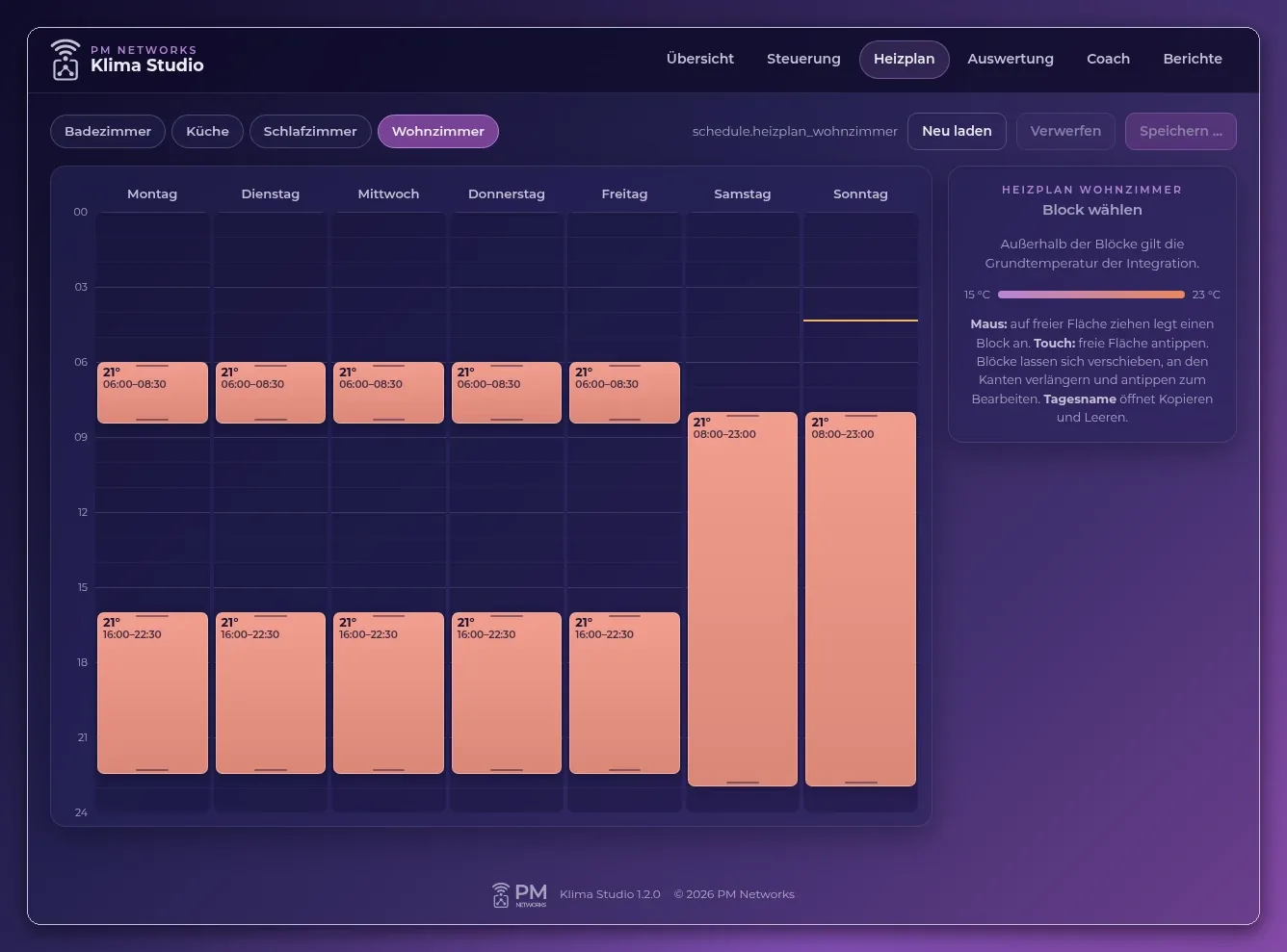 Klima Studio Heizplan