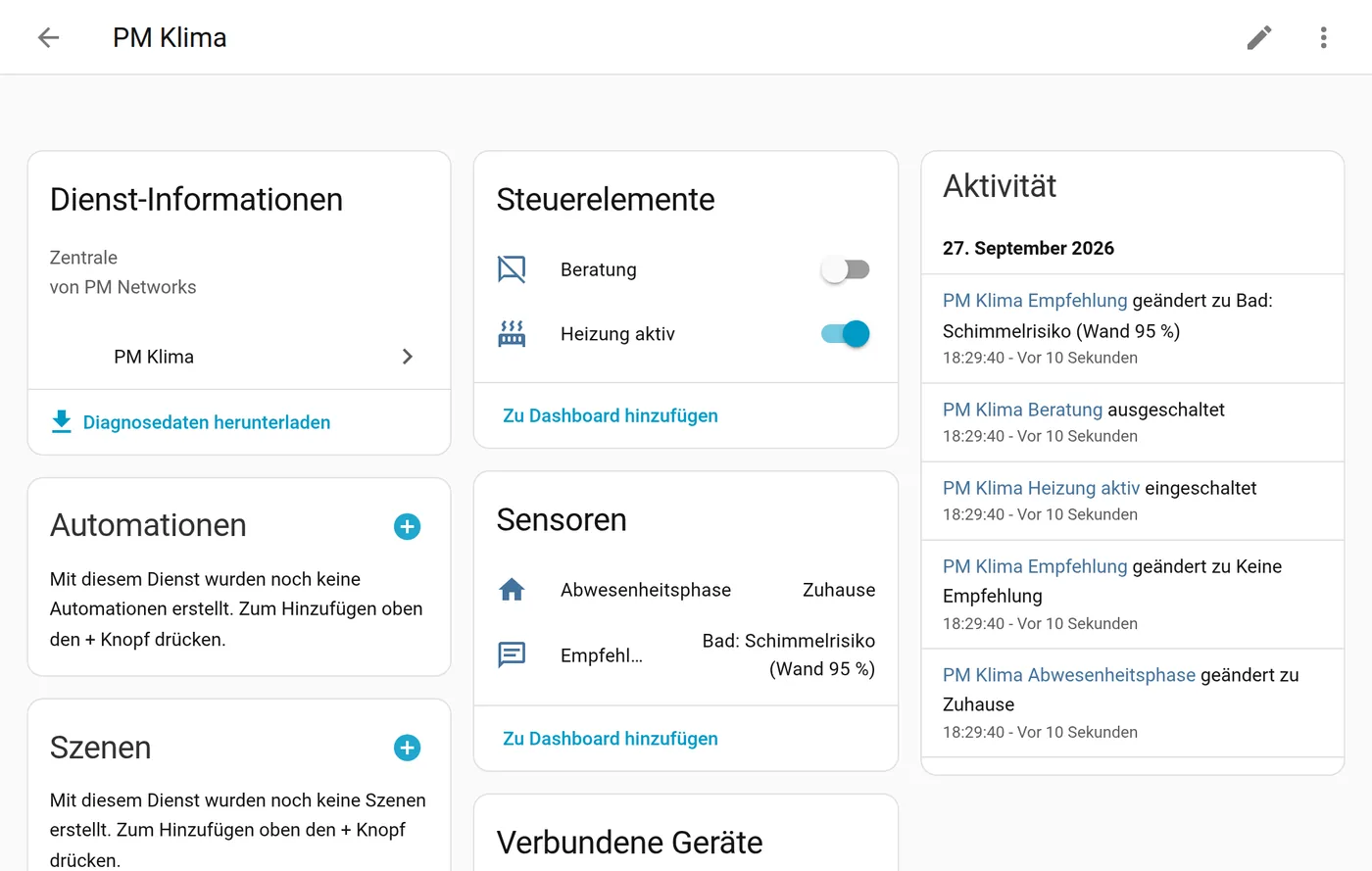 Zentrale von PM Klima